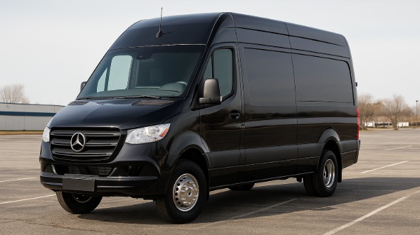 Exterior of Charter Bus Company Toledo's 14 Passenger Sprinter Limousine in Toledo