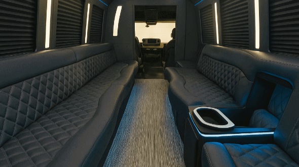 Interior of Fort Wayne Party Bus Company's 28 Passenger Party Bus in Fort Wayne