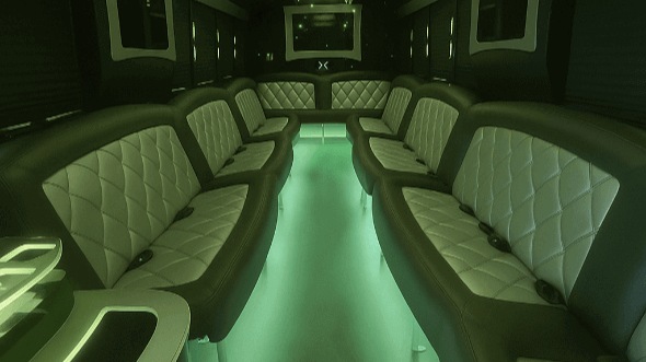Interior of Fort Wayne Party Bus Company's 30 Passenger Party Bus in Fort Wayne